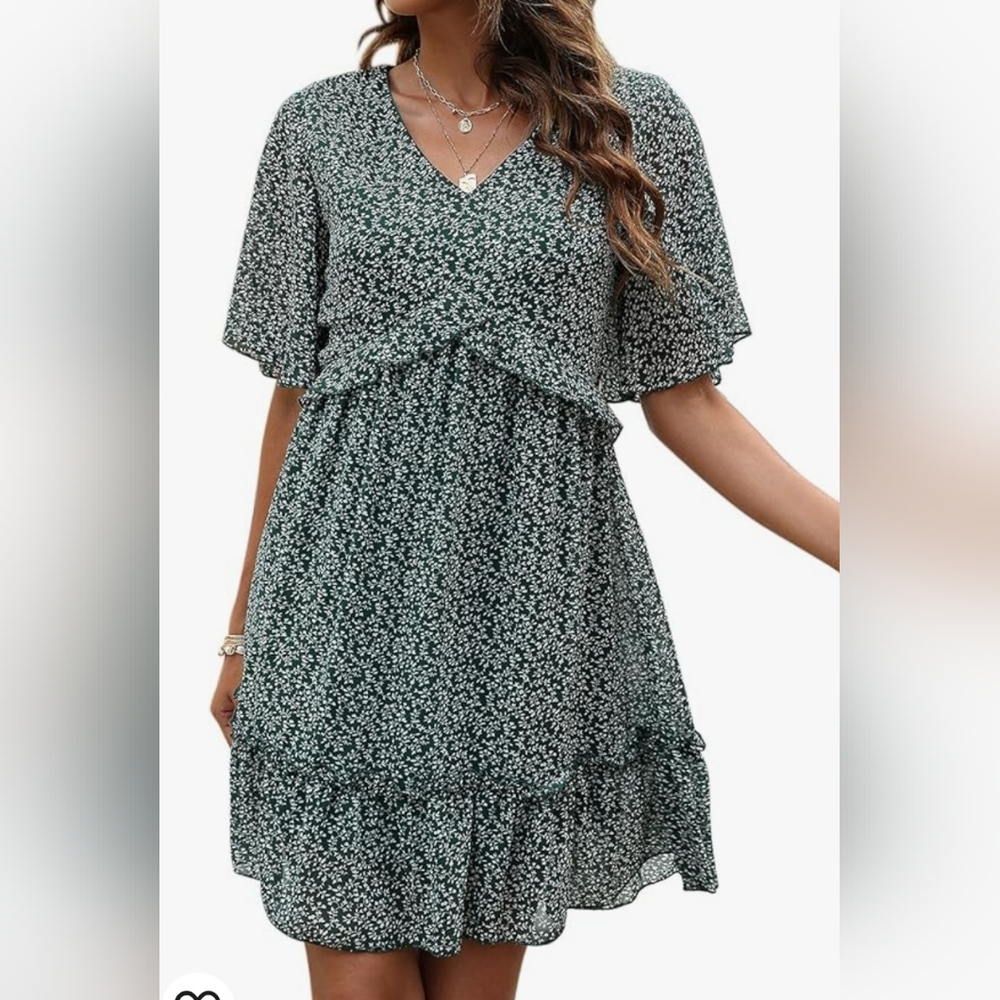 Green Floral Dress